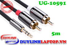 Cáp Audio 3.5mm to AV hoa sen (RCA) dài 5M Ugreen 10591 vỏ nhôm