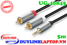 Cáp Audio 3.5mm to AV hoa sen (RCA) dài 5M Ugreen 40845 vỏ nhôm