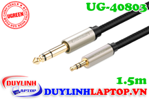 Cáp chuyển đổi âm thanh 3.5mm sang 6.5mm dài 1.5M chính hãng Ugreen 40803