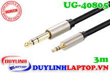 Cáp Audio 3.5mm to 6.5mm dài 3M Ugreen 40805