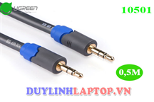 Cáp Audio AUX 3,5mm dài 0.5M chính hãng Ugreen 10501