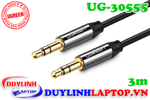 Cáp Audio AUX 3,5mm dài 3M Ugreen 30555 vỏ hợp kim