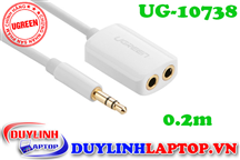 Cáp chia Audio 3.5mm 1 ra 2 dài 0.2m Ugreen 10738