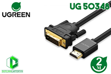 Cáp chuyển đổi HDMI to DVI 24+1 dài 2m Ugreen 50348