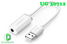 Cáp chuyển đổi USB Sound Card USB 2.0 to 3.5mm Ugreen 30712