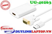 Cáp chuyển đổi VGA to HDMI hỗ trợ Audio Ugreen 40263