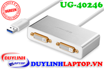 Cáp chuyển USB 3.0 to DVI 24+1, DVI 24+5 Ugreen 40246