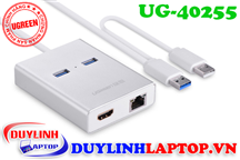 Cáp chuyển USB 3.0 to HDMI, Lan, USB 3.0 Ugreen 40255