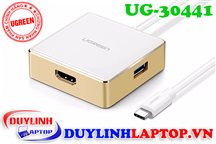 Cáp chuyển USB type C to HDMI + USB 3.0, USB 2.0 hỗ trợ sạc cho Macbook chính hãng Ugreen 30441