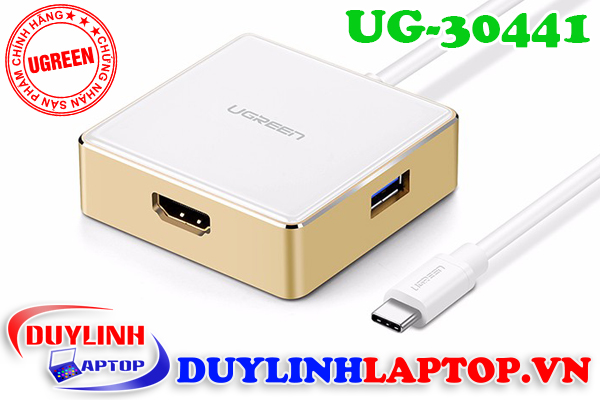 CÃ¡p chuyá»n USB type C to HDMI + USB 3.0, USB 2.0 há» trá»£ sáº¡c cho Macbook chÃ­nh hÃ£ng Ugreen 30441