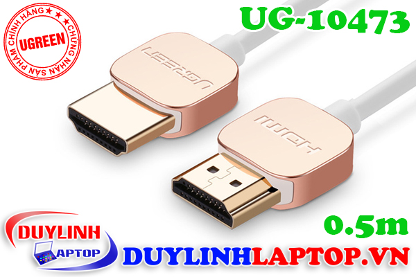 Cáp HDMI dài 0.5m Ultra Slim màu hồng Ugreen 10473