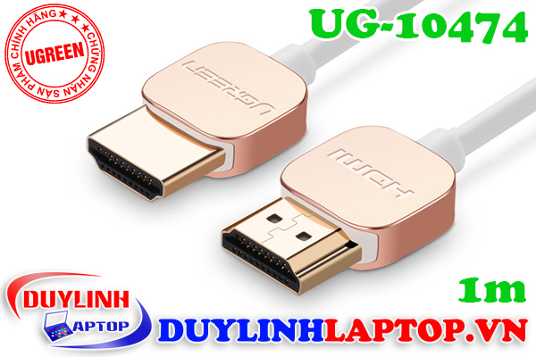 Cáp HDMI dài 1m Ultra Slim màu hồng Ugreen 10474