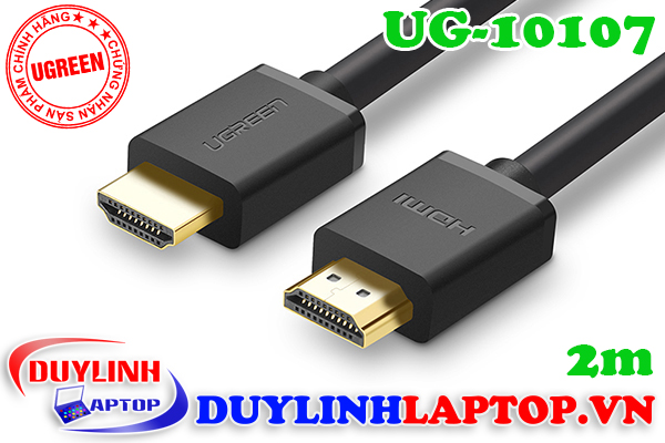 Cáp HDMI dài 2m Ugreen 10107 hỗ trợ HD, 2k, 4k