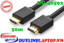 Cáp HDMI dài 50m Ugreen 40592 - 50765 hỗ trợ HD,2k,4k có chip khuếch đại