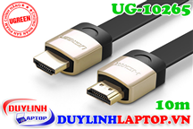Cáp HDMI dẹt dài 10m Ugreen 10265 hỗ trợ HD, 2k, 4k