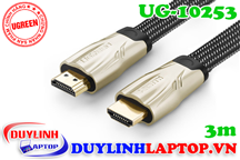 Cáp HDMI dẹt dài 3m bọc lưới chống nhiễu Ugreen 10253