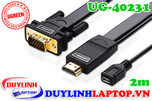 Cáp HDMI to VGA dài 2m loại dẹt Ugreen 40231