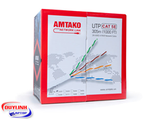 Cáp mạng AMTAKO Cat 5e 5444 CCA 0.45mm dây trắng