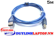 Cáp máy in USB 2.0 dài 5m màu xanh