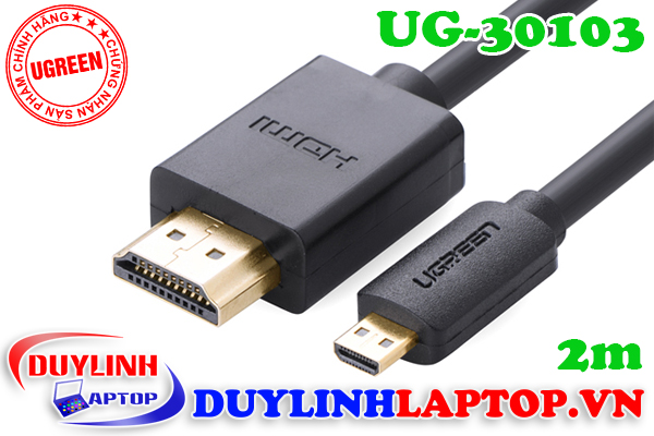 Cáp Micro HDMI to HDMI dài 2m Ugreen 30103