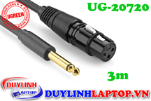 Cáp Micro Karaoke dài 3M Ugreen 20720 - 6.5mm to XLR