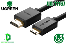 Cáp Mini HDMI to HDMI 1,5M Ugreen 11167 hỗ trợ 4K2K
