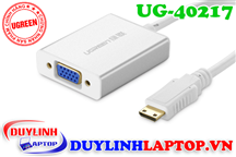 Mini HDMI to VGA + Audio 3.5mm vỏ nhôm Ugreen 40217