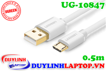 Cáp sạc Micro USB dài 0.5m màu trắng Ugreen 10847