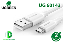 Cáp sạc truyền dữ liệu USB 2.0 sang MICRO USB hỗ trợ sạc nhanh 2m màu trắng Ugreen 60143