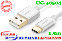 Cáp sạc USB Type C to USB 2.0 dài 1.5m vỏ nhôm Ugreen 30504