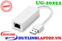 Cáp USB 2.0 to Lan màu trắng Ugreen 20253