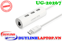 Cáp USB 2.0 to Lan + USB 2.0 chia 3 cổng Ugreen 20267