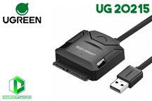 Cáp USB 2.0 to SATA dùng cho HDD/SSD 2,5 và 3,5 có nguồn phụ Ugreen 20215