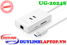 Cáp USB 3.0 to Lan + SD/TF + USB 3.0 chia 2 cổng Ugreen 20248