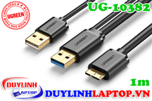 Cáp USB 3.0 to Micro USB hỗ trợ nguồn dài 1m Ugreen 10382