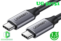 Cáp USB Type C 2 đầu dương 3.1 Gen 1 dài 1,5m Ugreen 50751