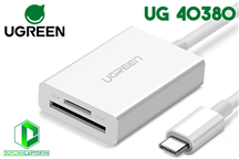 Cáp USB Type C tích hợp đọc thẻ nhớ (TF/SD 3.0) Ugreen 40380