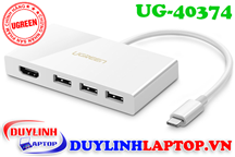 Cáp USB Type C to HDMI, USB 3.0 chia 3 cổng Ugreen 40374