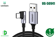 Cáp USB Type C to USB 2.0 bẻ góc 90 độ dài 1m Ugreen 50941