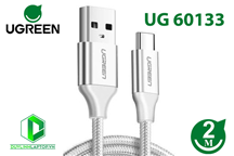 Cáp USB Type C to USB 2.0 dài 2m bện nylon Ugreen 60133