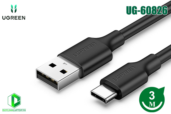 Cáp USB Type C to USB 2.0 dài 3m Ugreen 60826