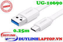 Cáp sạc USB Type C to USB 3.0 dài 0.25m Ugreen 10690 cáp dẹt