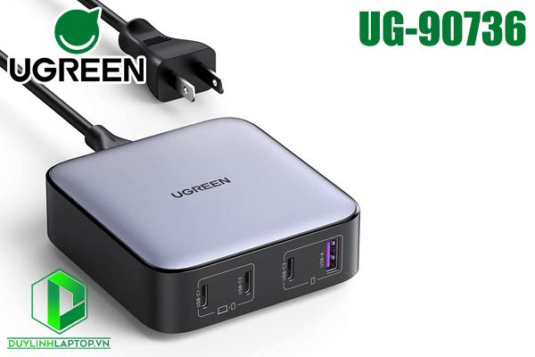 Củ sạc nhanh 100W 3 USB Type C, 1 USB Type A hỗ trợ GaN Ugreen 90736