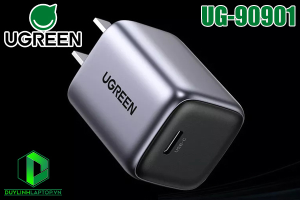 Củ sạc nhanh 30W chuẩn USB Type C hỗ trợ GaN chính hãng Ugreen 90901