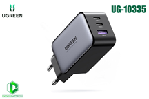Củ sạc nhanh 65W GaN 3 cổng USB Type-C x2 USB Type-A x1 Hỗ trợ QC4+, PD3.0 Ugreen 10335 (EU)
