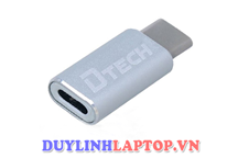 Đầu chuyển đổi USB 3.1 Type C to Micro USB (đầu âm) chính hãng DTECH