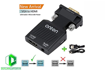 Đầu chuyển đổi VGA to HDMI hỗ trợ Audio Onten cao cấp