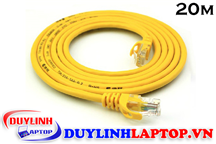 Dây mạng cat 5e bấm sẵn dài 20m màu vàng