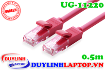 Dây mạng dài 0.5m cat 6 UTP màu hồng Ugreen 11220