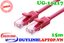 Dây mạng dài 15m cat 6 UTP màu hồng Ugreen 11217